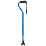 Cane  Offset  Blue Jay Blue With Foam Handle