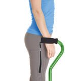 Cane  Offset  Blue Jay Green With Foam Handle