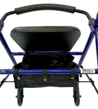 Roll With Me Steel Rollator W/6  Wheels  K/d  Blue  Case/2