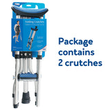 Carex Folding Crutches  Pair Universal Size