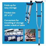 Carex Folding Crutches  Pair Universal Size