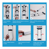 Carex Folding Crutches  Pair Universal Size