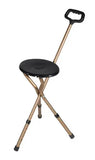 Cane Seat Adjustable W-nylon Handle  Bronze Folding.
