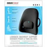 Lowback Backrest Support Obusforme Black (bagged).