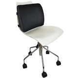 Lumbar Cushion W-straps  Black Memory Foam - Blue Jay.