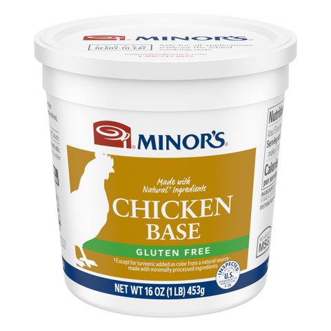 Chicken Base Gluten Free made with Natural Ingredients 1 lb tub (pack of 6)