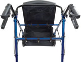 Aluminum Rollator W-loop Brake Blue  4-wheel.