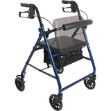 Aluminum Rollator W-loop Brake Blue  4-wheel.