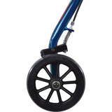 Aluminum Rollator W-loop Brake Blue  4-wheel.