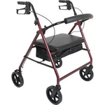 Bariatric Rollator W- 8 Wheels Burgundy.