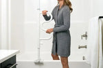 Bathtub Security Pole & Curve Grab Bar  White.