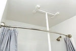 Bathtub Security Pole & Curve Grab Bar  White.