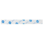 Toilet Seat Band, White w/Blue Print.