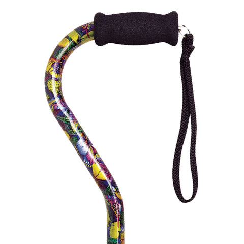 Offset Handle Aluminum Cane Color Butterfly         (each)