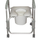 Aluminum Shower Chair/commode With Casters  Knockdown