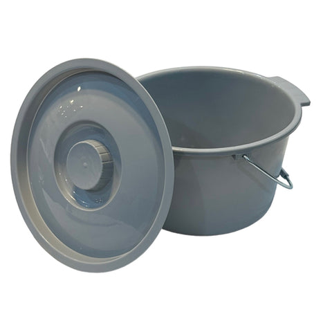Convenient Commode Pail With Lid & Handle 7.5 Qt  Cs/6
