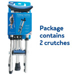 Carex Folding Crutches  Pair Universal Size