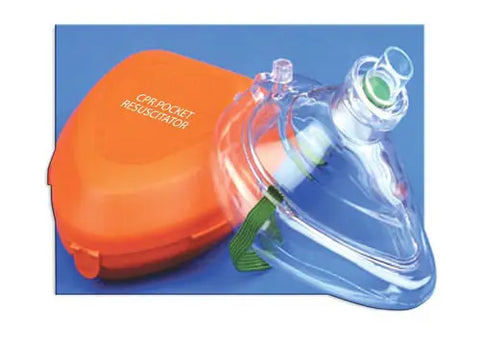 Cpr Pocket Mask W-hard Case & One-way Valve & O2 Inlet.