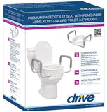 Elevated Toilet Seat W-arms For Elongated Toilets T-f.