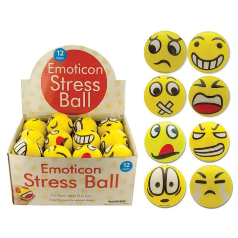 Emoticon Stress Ball Countertop Display  Bx-24.