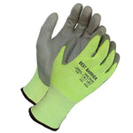 ProWorks® Coated Cut Resistant Gloves, 13G, A5, HI-VIZ Yellow/Gray.