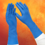 HERO® Latex Exam, PF, Ext Cuff, Blue, 14 mil.