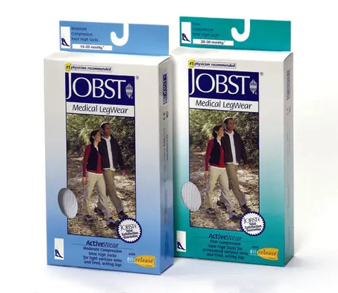 Jobst Activewear 15-20 Knee-hi Socks White Large.