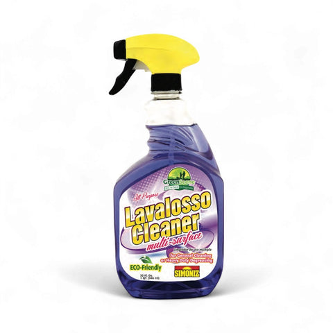 Bottle of Lavalosso Multi-Surface cleaner with spray bottle ready to use