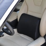 Lumbar Cushion W-straps  Black Memory Foam - Blue Jay.