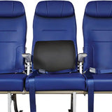 Lumbar Cushion W-straps  Black Memory Foam - Blue Jay.