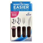 Make Eating Easier Big Grip Utensil Set  Blue Jay Brand.