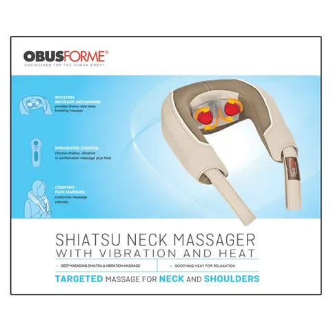 Obus Shiatsu And Vibration Neck Massager W-heat.