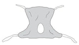 Patient Sling Full Body 53x42  Mesh  Commode Opening  Medium.
