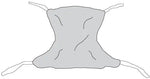 Patient Sling Full Body 53x42  Mesh  Commode Opening  Medium.