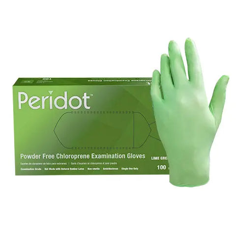 Peridot® Chloroprene Exam, PF, Lime Green, 3.5 mil.