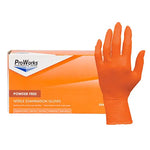 ProWorks® Nitrile Exam, PF, Orange, 5 mil.