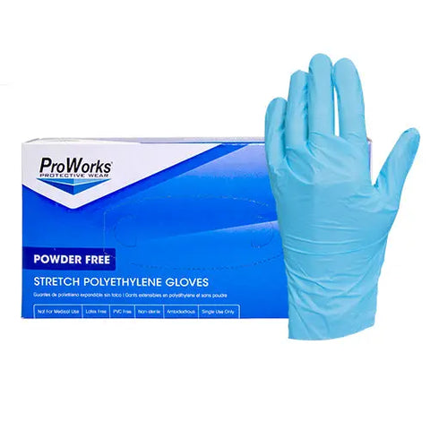 ProWorks® Stretch Poly, IND, PF, Blue, 2 mil.