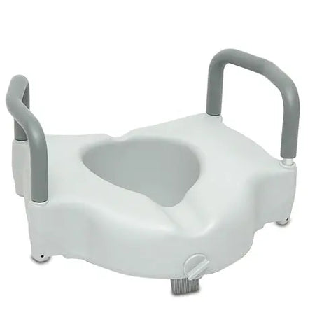 Probasics Raised Toilet Seat W Lock And Arms350 Lb.weight Cap.