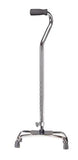 Quad Cane-large Base Silver W-vinyl Grip.