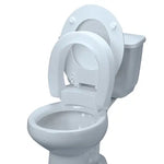 Raised Toilet Seat Elongated Hinged.