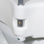 Raised Toilet Seat W- Lock & Padded Removable Arms Retail.