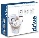 Raised Toilet Seat With Lock & Alum Removeable Arms.