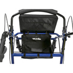 Rollator 4-wheel With Pouch & Padded Seat Blue - Drive.