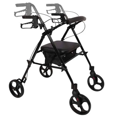 Rollator  Aluminum  Height Adjustable  Black.