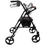 Rollator  Aluminum  Height Adjustable  Black.