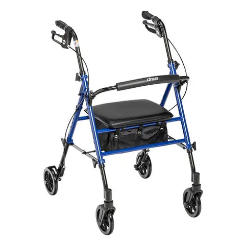 Rollator Aluminum W-adj. Seat Height  Blue.