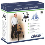 Rollator Aluminum W-adj. Seat Height  Blue.