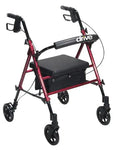 Rollator Aluminum W-adj. Seat Height  Red.