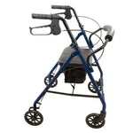 Rollator  Steel  6  Wheels Blue  300 Lb. Weight Cap.