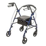 Rollator Steel Blue W-6  Whls Knocked-down.